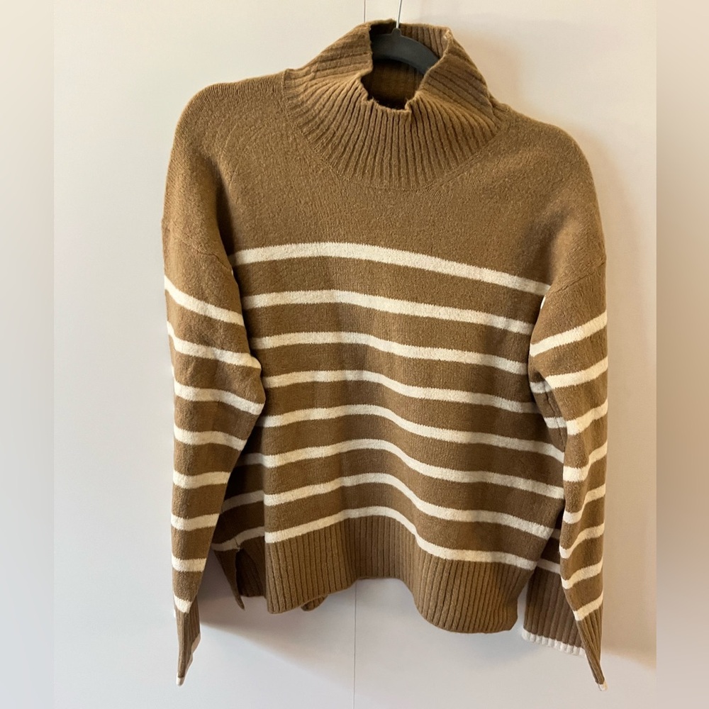 Silver Jeans Co. striped mock neck sweater, NWT